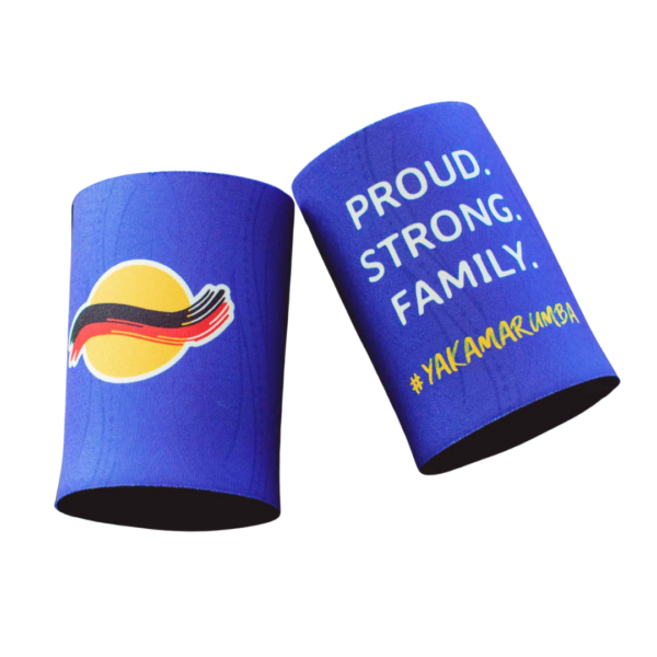 Back and front of stubby holder
