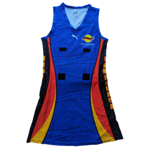 Front view of the Rumba netball dress